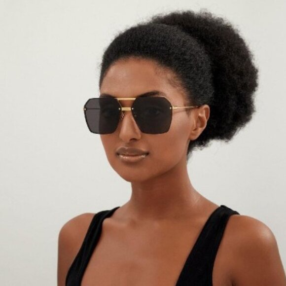 NEW BOTTEGA VENETA SUNGLASSES BV1045S 001 WOMEN AVIATOR GOLD  display picture 2